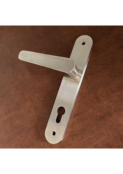 Kaira Inox Zamak Aynalı Yale Çelik Kapı Kolu Sol Basar Tek Yön