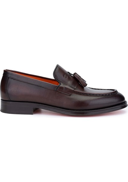 Erkek Deri Kahverengi Loafer Ayakkabı 342 8753 Erk Ayk Y24 Kahve Crust