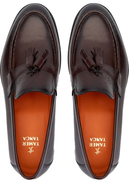 Erkek Deri Kahverengi Loafer Ayakkabı 342 8753 Erk Ayk Y24 Kahve Crust