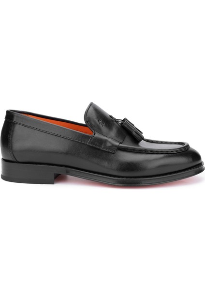 Erkek Deri Siyah Loafer Ayakkabı 342 8753 Erk Ayk Y24 Sıyah Crust