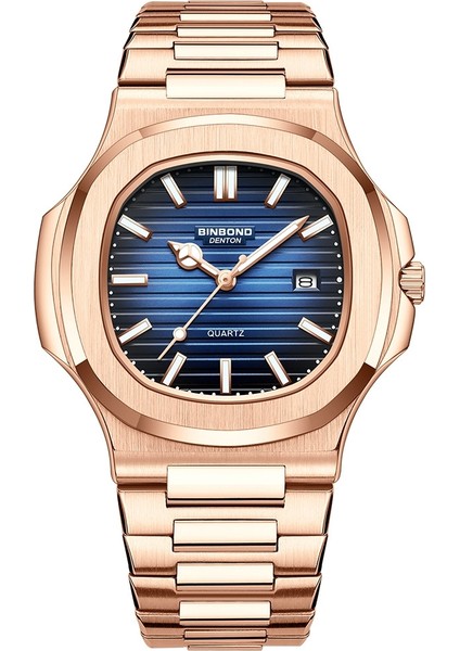 B1885 Quartz Saat Rose Gold-Mavi Çok Renkli (Yurt Dışından)