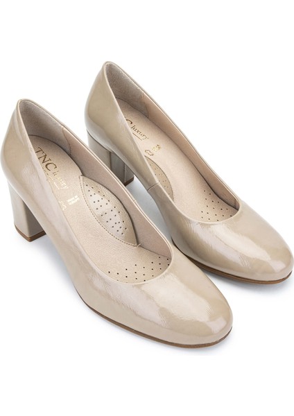Kadın Deri Bej Comfort Ayakkabı 611 H60001-03 Bn Ayk Y24 Vernıce Sand fiyatları
