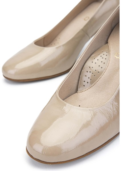 Kadın Deri Bej Comfort Ayakkabı 611 H60001-03 Bn Ayk Y24 Vernıce Sand fırsatları