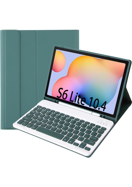 Samsung Galaxy Tab S6 Lite Klavye + Kılıf Koyu Yeşil (Yurt Dışından)