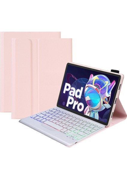 Bluetooth Klavye Kılıfı AM18-BS Lenovo Xiaoxin Pad Pro 2022 11.2 Inç Pembe (Yurt Dışından)