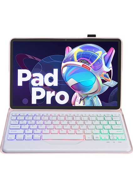 Ultra-Ince Arkadan Aydınlatmalı Bluetooth Klavye Lenovo Xiaoxin Pad 2022 10,6 Inç Pembe (Yurt Dışından) modelleri