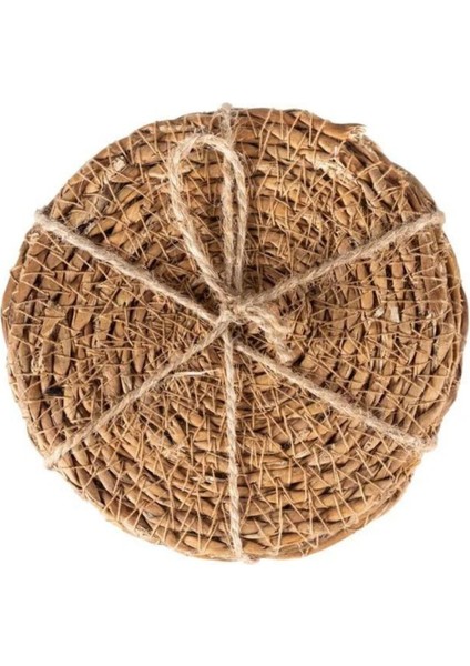 Naturel Hasır 6'lı Bardak Altlığı Seti