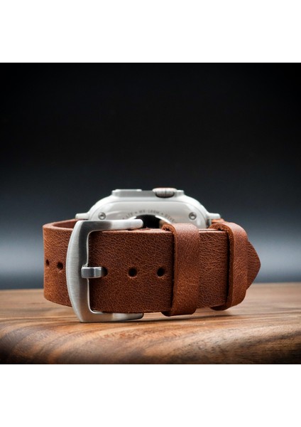 Apple Watch Uyumlu Deri Saat Kordonu Kahve fiyatları