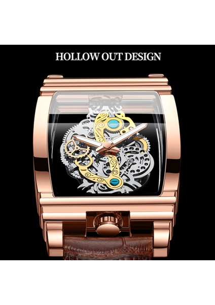 B5011 Gear Hollow Su Geçirmez Saat Siyah (Yurt Dışından)