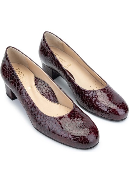 Kadın Deri Bordo Rugan Comfort Ayakkabı 611 H40000-92 Bn Ayk Y24 Croco Oslo Bordo fiyatları