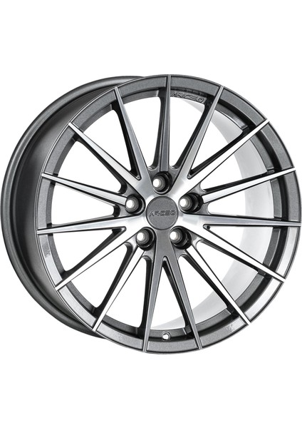 ARC-S1013-13 8.0X18" -5X100 ET35 67.1 Titan Gray  diamond Lisbon Jant (4 Adet)