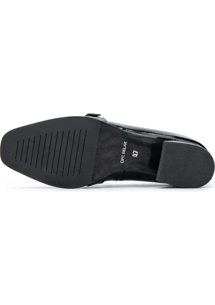 Kadın Deri Siyah Rugan Comfort Ayakkabı 611 27031-03 Bn Ayk Y24 Black Vernıce modelleri