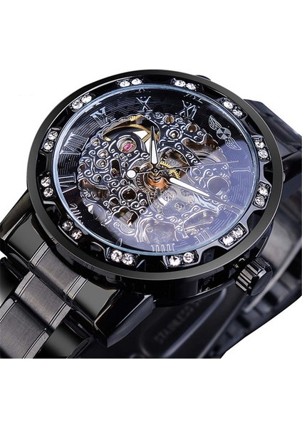 Kazanan Sketon Diamond Erkek Manuel Mekanik Saat Siyah (Yurt Dışından)