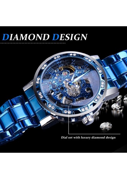Kazanan Sketon Diamond Erkek Manuel Mekanik Saat Siyah (Yurt Dışından)