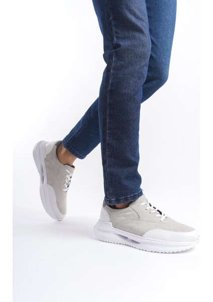 Mbkry301-Bj Erkek Deri Bej Sneaker & Spor Ayakkabı