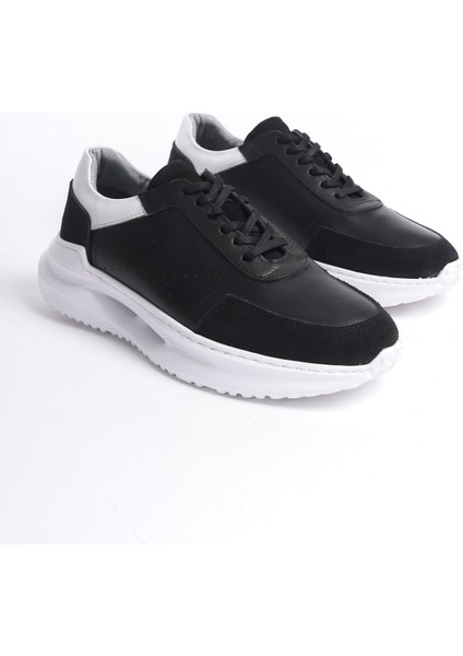 MBKRY028-S Erkek Deri Siyah Sneaker & Spor Ayakkabı