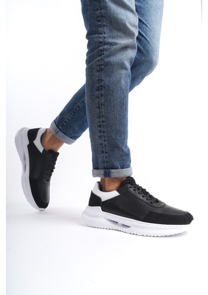 MBKRY028-S Erkek Deri Siyah Sneaker & Spor Ayakkabı