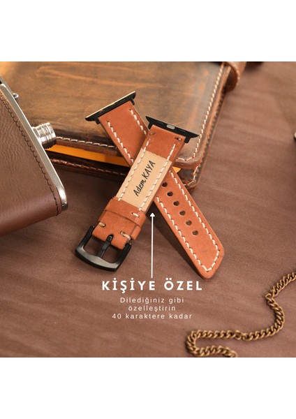 Apple Watch Uyumlu Taba Deri Kordon 38MM 40MM 41MM Seri 3 4 5 6 7 Se 8 9 Uyumlu Hakiki Deri Kayış modelleri
