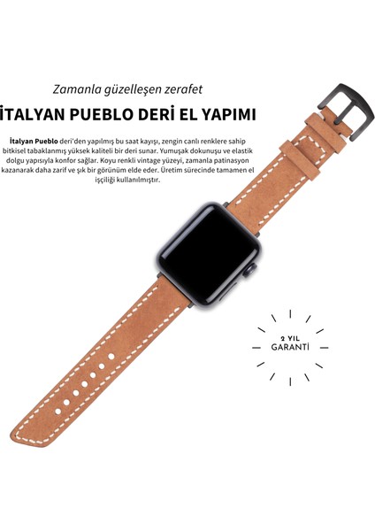 Apple Watch Uyumlu Taba Deri Kordon 38MM 40MM 41MM Seri 3 4 5 6 7 Se 8 9 Uyumlu Hakiki Deri Kayış indirimleri