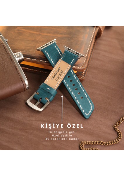 Apple Watch Uyumlu Mavi Deri Kordon 38MM 40MM 41MM Seri 3 4 5 6 7 Se 8 9 Uyumlu Hakiki Deri Kayış Apple Deri Kordon modelleri