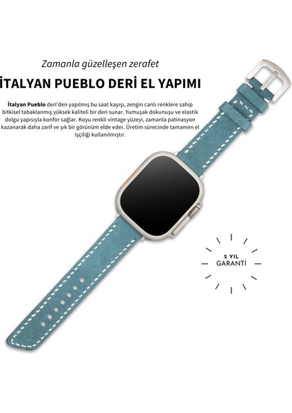 Apple Watch Uyumlu Mavi Deri Kordon 38MM 40MM 41MM Seri 3 4 5 6 7 Se 8 9 Uyumlu Hakiki Deri Kayış Apple Deri Kordon indirimleri