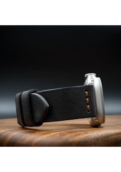 Apple Watch Uyumlu Deri Saat Kordonu Siyah