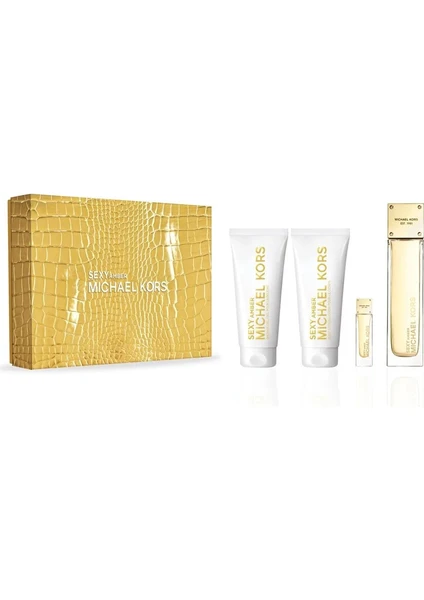 Michael Kors Sexy Amber Edp 100 Ml + Duş Jeli 100 Ml +Vücut Losyonu 100 Ml +10 Ml Edp Kadın Parfüm Seti