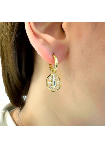 Choice Ventana Gümüş Baget Küpe modelleri