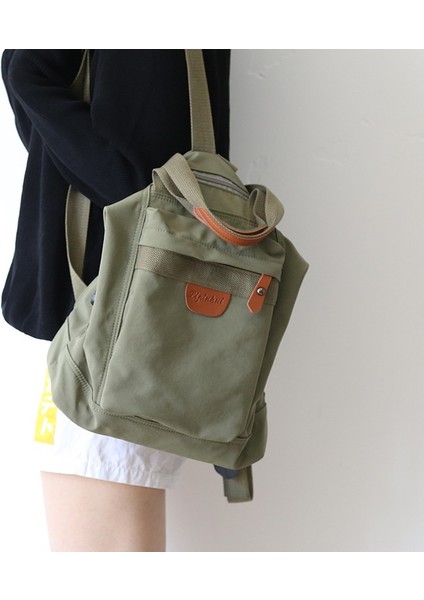 Düz Renk Sırt Çantası Kadın Yeni Kore Tarzı Moda Okul Çantası Kadın Üniversite Öğrencisi Seyahat Sırt Çantası (Yurt Dışından)