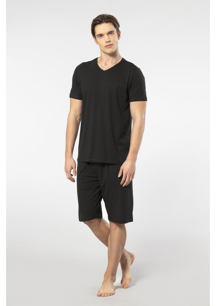 Erkek 2193/SIYAH Kısa Kollu Modal Bermuda Takım fiyatları