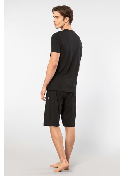 Erkek 2193/SIYAH Kısa Kollu Modal Bermuda Takım fırsatları