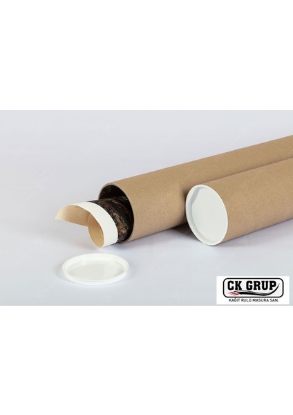 Ck Rulo Kapaklı Silindir Kutu Gönderi Poster Kutusu 5 cm x 52 cm 12 Adet fırsatları