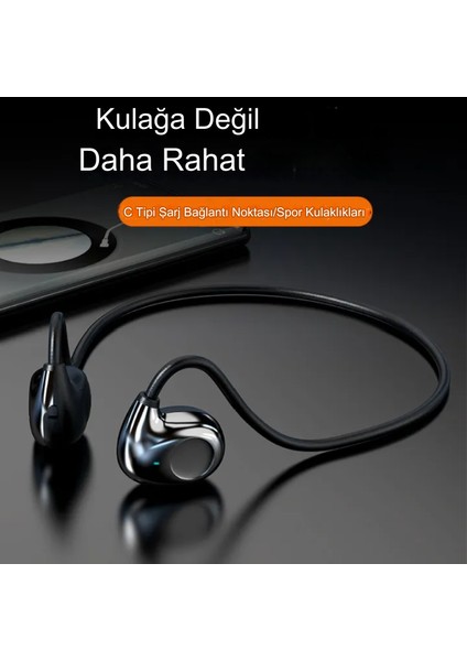 Kemik Iletimli Hd Ses Uzun Pil Ömürlü Su Geçirmez Spor,koşu Için Boyuna Asmalı Bluetooth Kulaklık