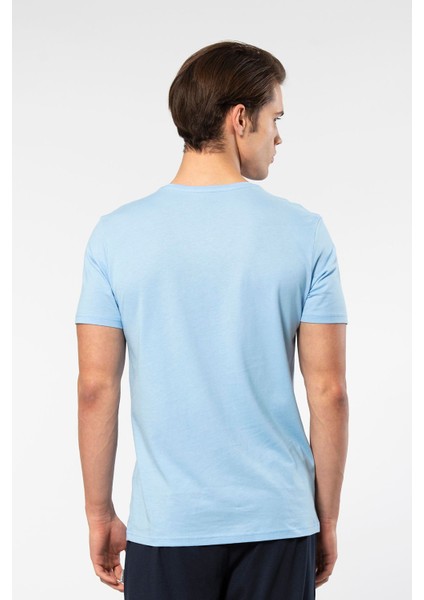 Erkek V Yaka T-Shirt 2170/AÇIK Mavi modelleri