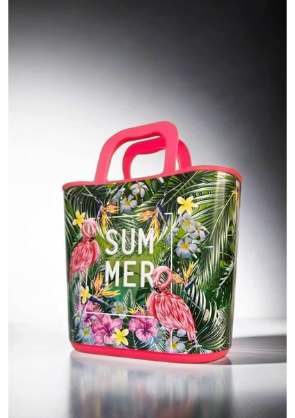 -Hand Bag Summer Desenli Plaj ve El Çantası