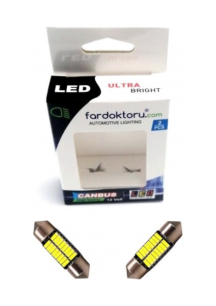 31MM Beyaz 16 Smd Sofit Oto LED Ampulü