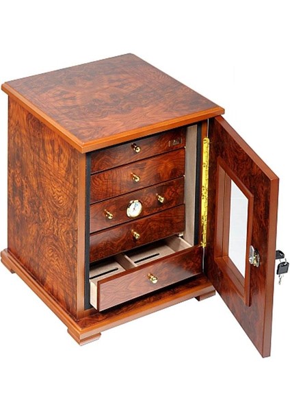 Lubinski Italy 5 Çekmeceli Humidor Puro Kutusu Karaağaç 100'S fiyatları