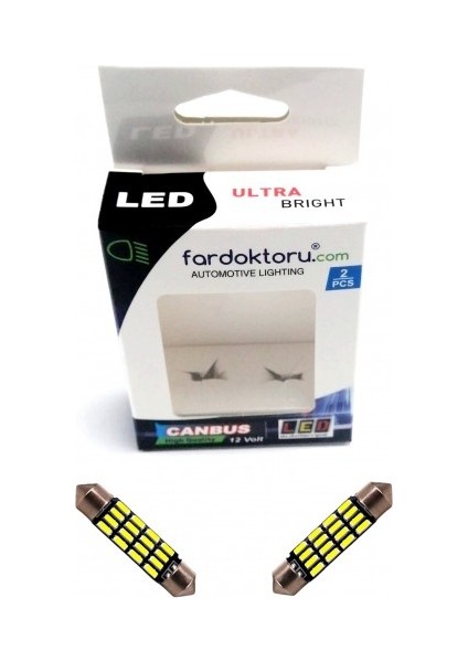 39MM Beyaz 16 Smd Sofit Oto LED Ampulü