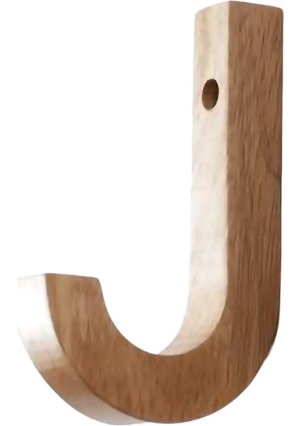 Dekoratif Ahşap J Askılık 2 Adet