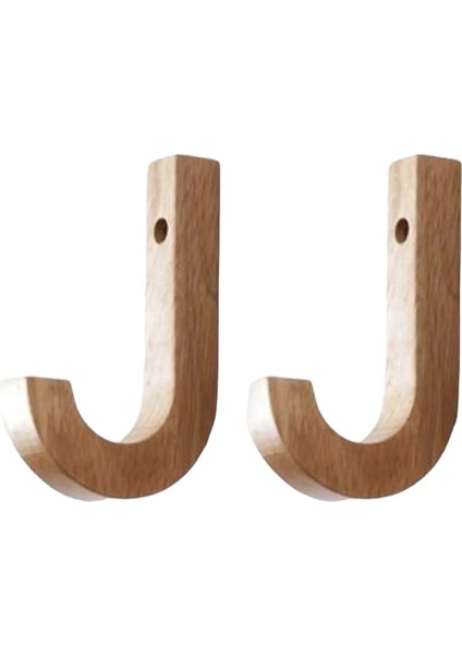 Dekoratif Ahşap J Askılık 2 Adet fiyatları