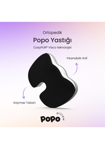 Ortopedik Popo Yastığı, Cosypur® Visco Teknolojisi Oturma Minderi