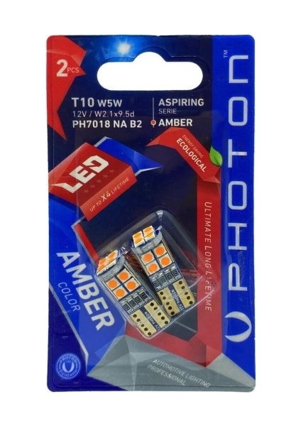 T10 Turuncu LED Oto Ampul W5W PH7018NA