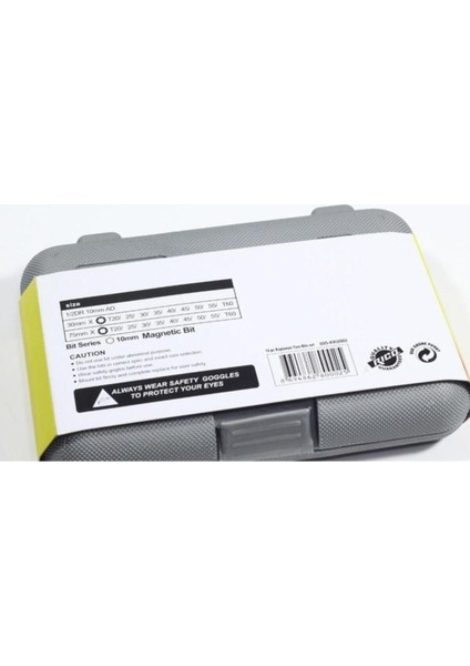 Kaplamalı Delikli Torx Bits Set 19 Parça KK0002 indirimleri