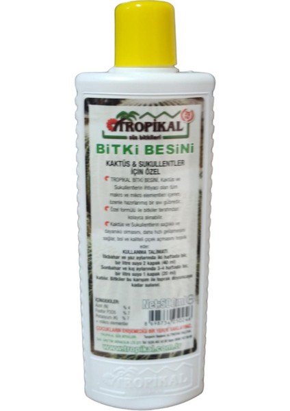 Bitki Fidanım Tropikal Kaktüs ve Sukulent Için Bitki Besini – 500ML