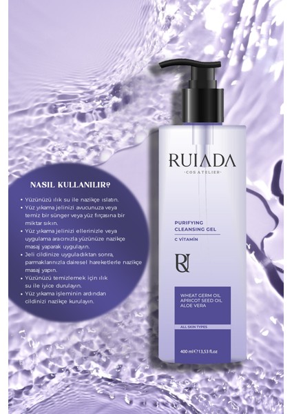 C Vitaminli Yüz Yıkama Jeli - Arındırıcı, Canlandırıcı Siyah Nokta ve Akne Karşıtı 400 ml modelleri