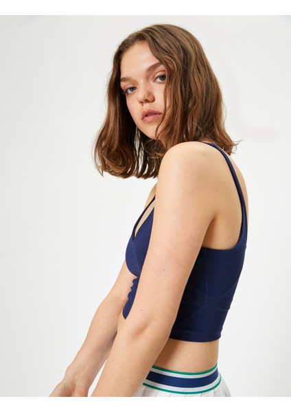 Sporcu Sütyeni V Yaka Slim Fit