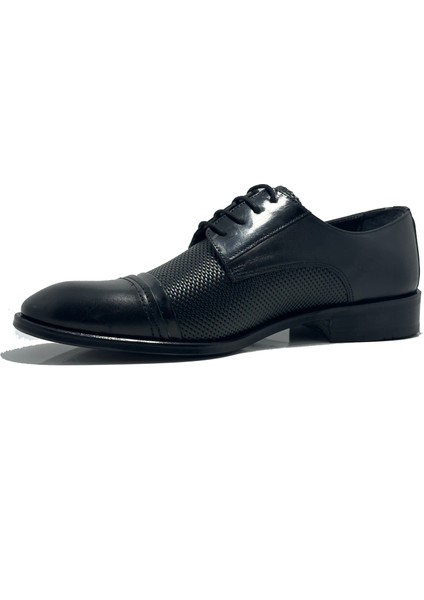 Siyah Bağcıklı Deri Klasik Erkek Ayakkabı fırsatları
