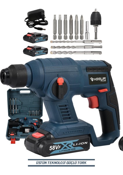 Assur Plus Gb-13 Lion Şarjlı Kırıcı Delici Hilti + Vidalama Özelliği