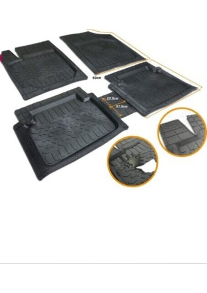 Opel Frontera ile Uyumlu Havuzlu Kesilebilir 3D Paspas Takımı fiyatları