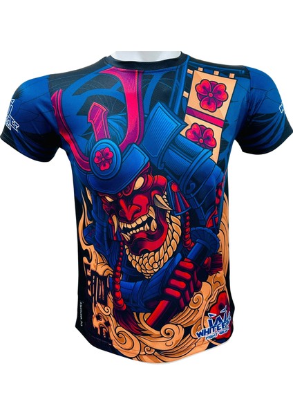 Özel Tasarım Dijital Samuray Baskılı Tişört Siyah